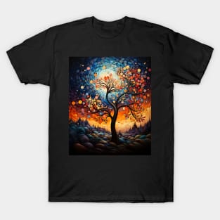 Colorful Life Is Really Good Vintage Unique Tree Art T-Shirt